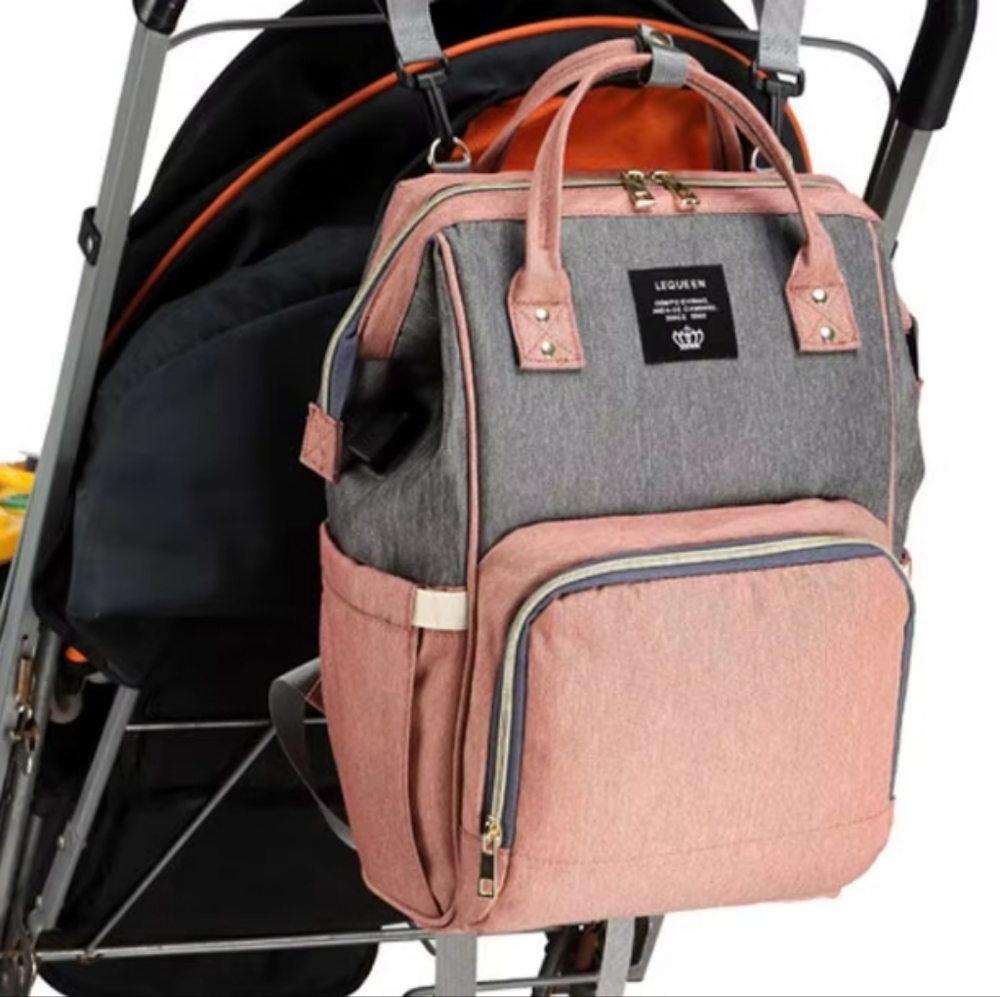 Zounich Multipocket Diaper Bag (Orange/Grey) A- - Picture 11 of 11